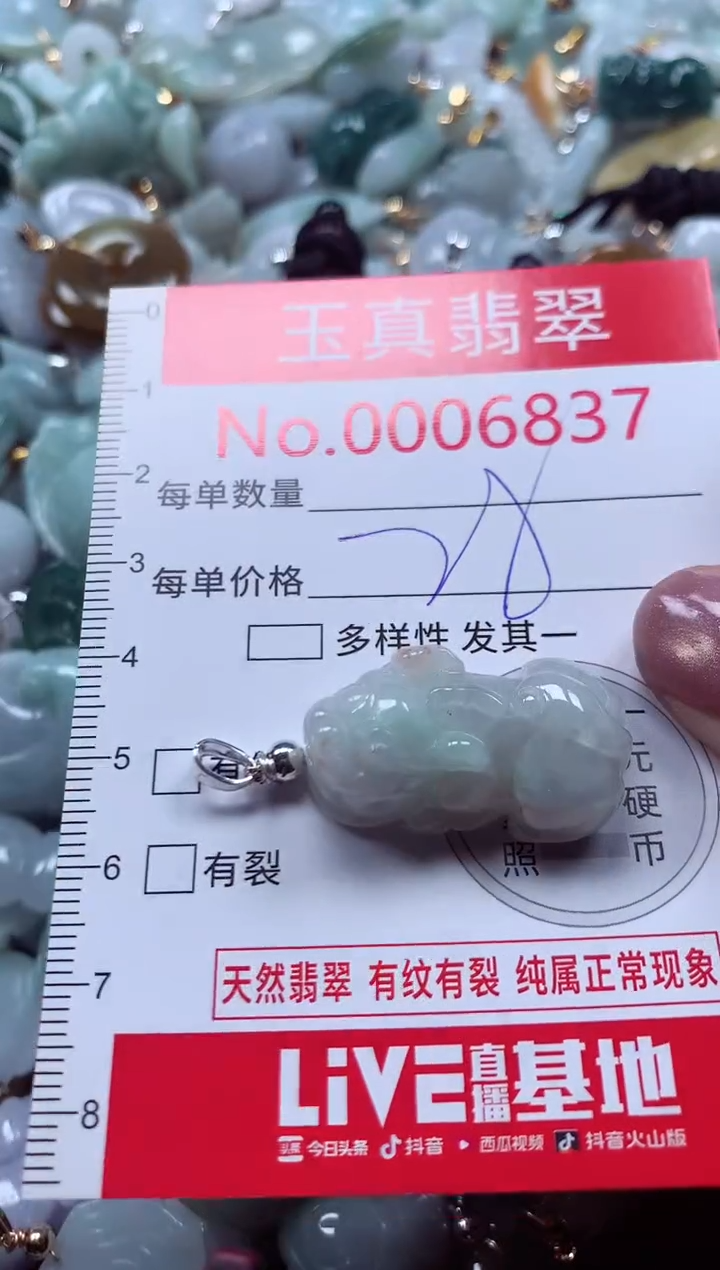 吊坠(不含链)未镶嵌翡翠6837