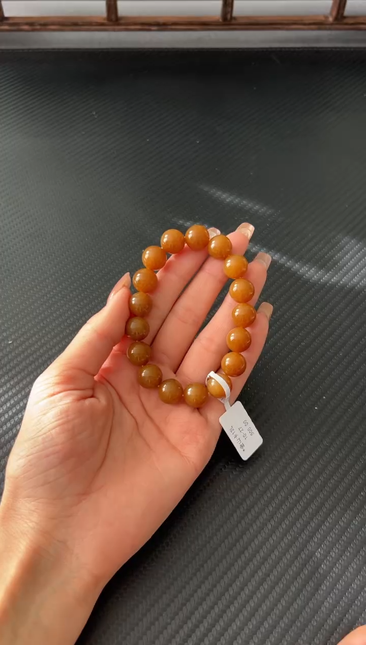 未镶嵌手串和田玉且末金山微色差卡12L