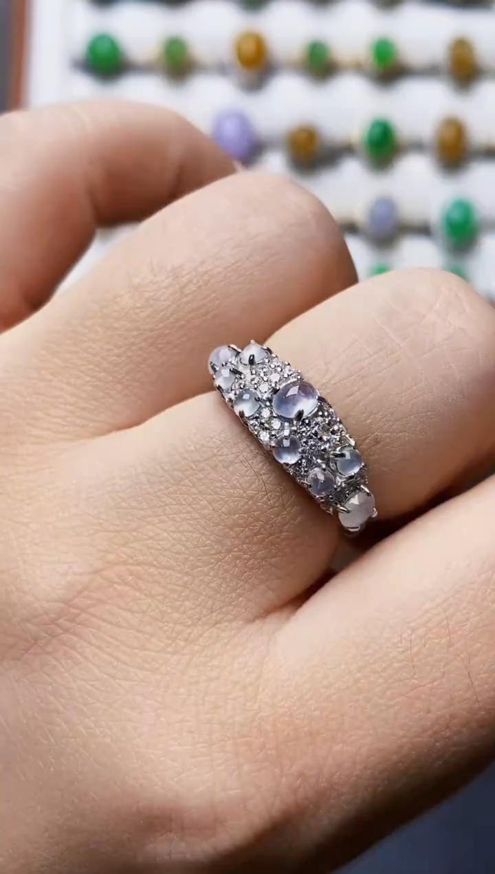 银S925镶嵌戒指翡翠4329