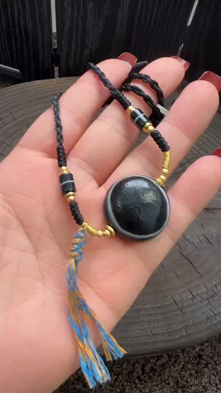 玛瑙/玉髓颈饰未镶嵌羊B眼项链