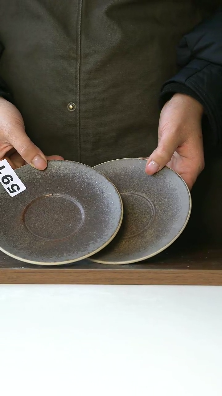 【闪购商品】陶瓷591碟子2只装瑕14cm@4-2@