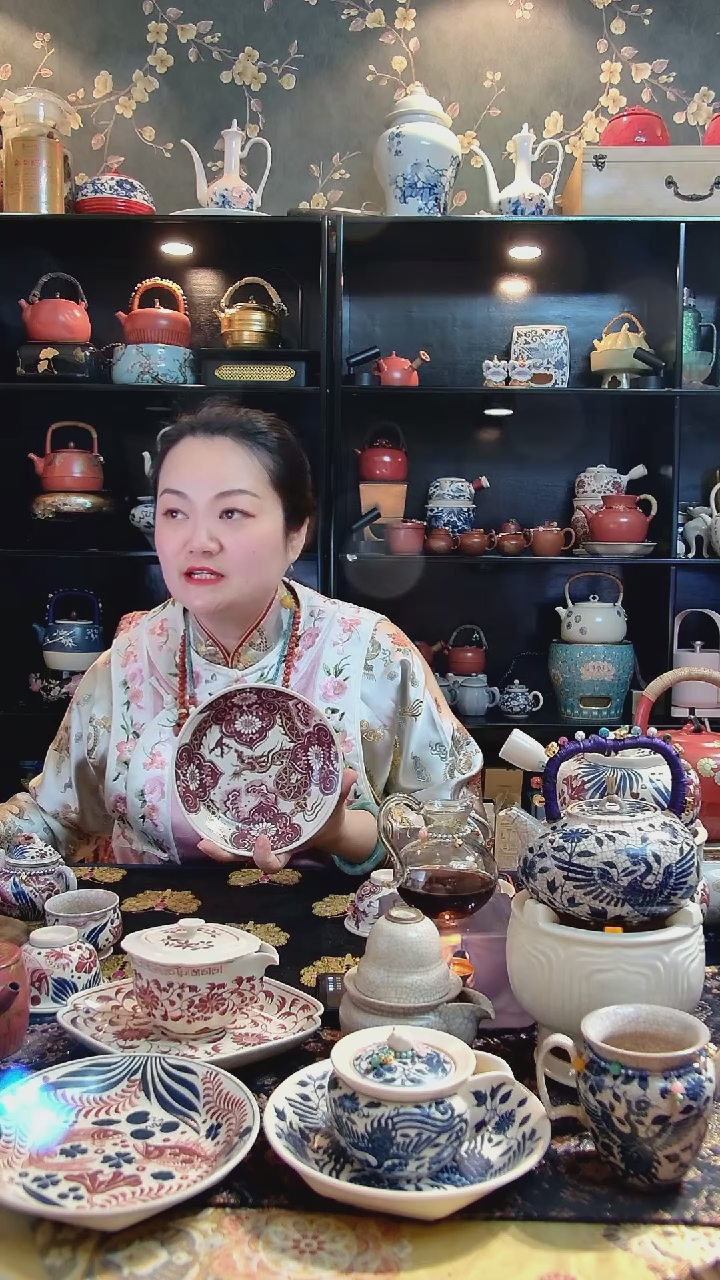 【闪购商品】茶具壶承手绘金龙手工