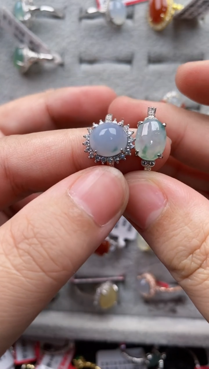 【闪购商品】翡翠戒指银S925镶嵌33333---0