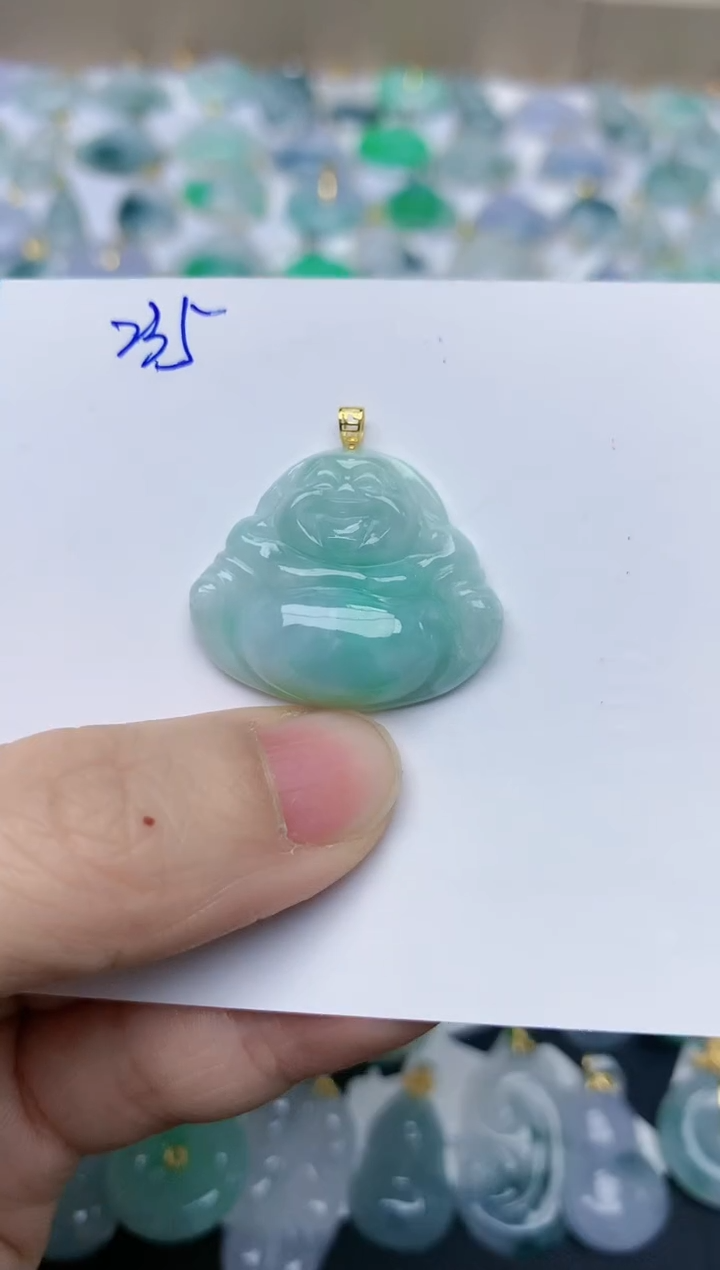 【闪购商品】翡翠颈饰18K金镶嵌天然翡翠A货    235