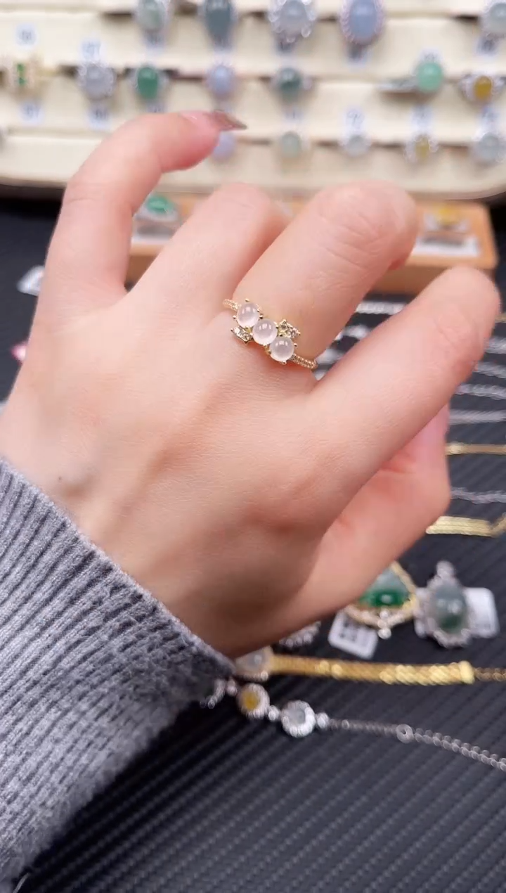 【闪购商品】翡翠戒指银S925镶嵌戒指00111