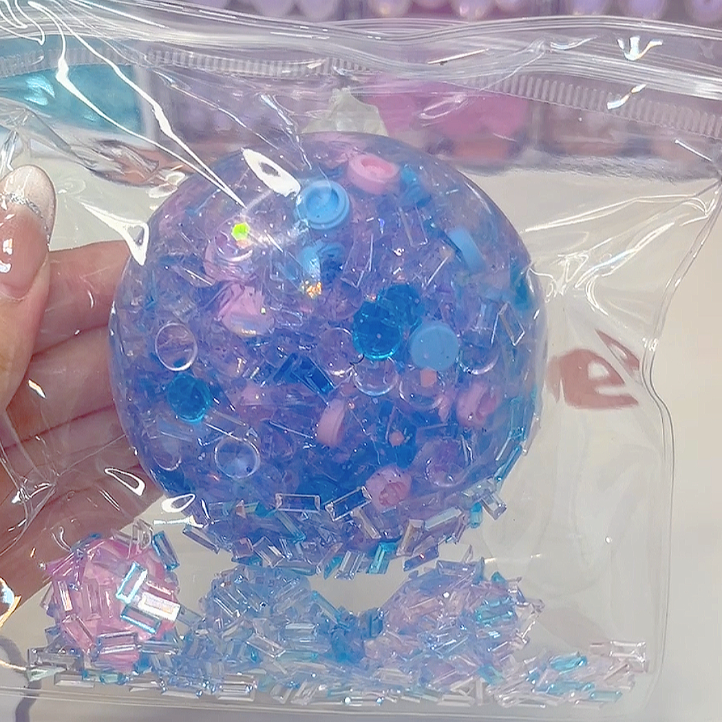 6cm蓝色渐变吵吵球捏捏乐减压网红解压小玩具