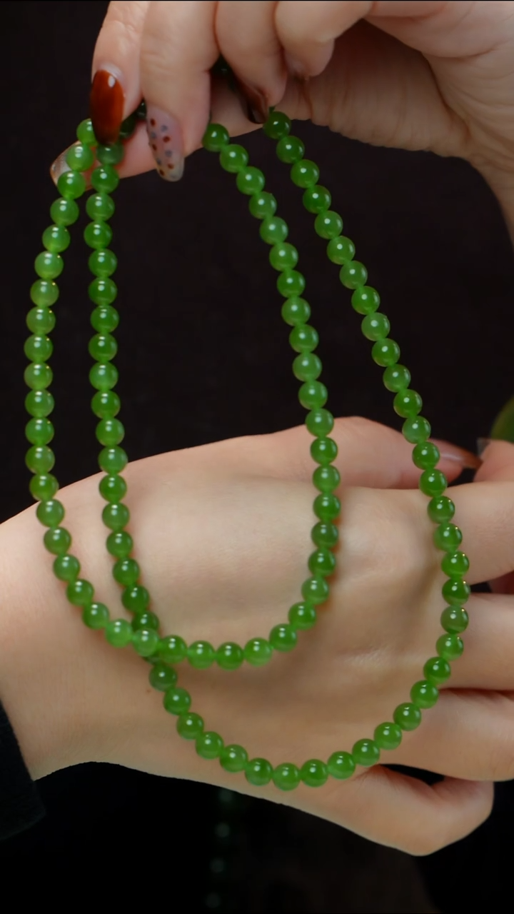 毛衣链未镶嵌和田玉（碧玉）碧玉毛衣链 多样性发其一