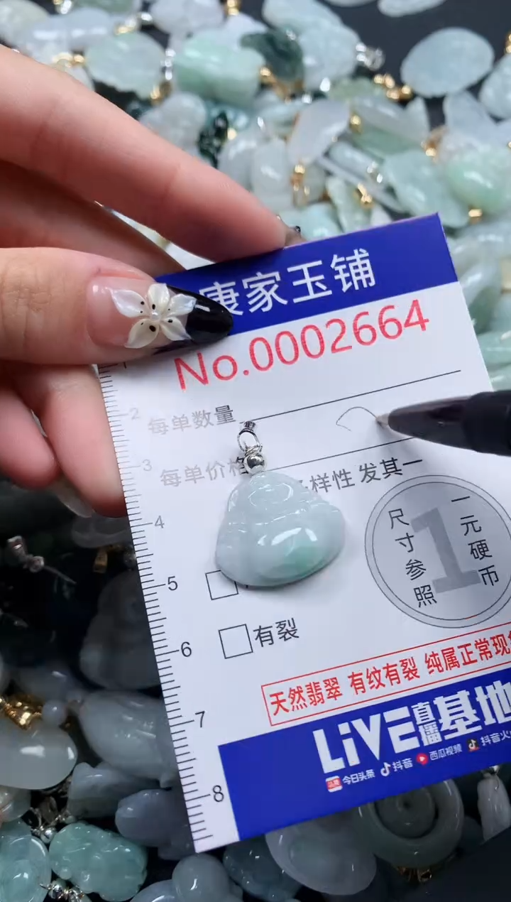 翡翠未镶嵌吊坠(不含链)2664