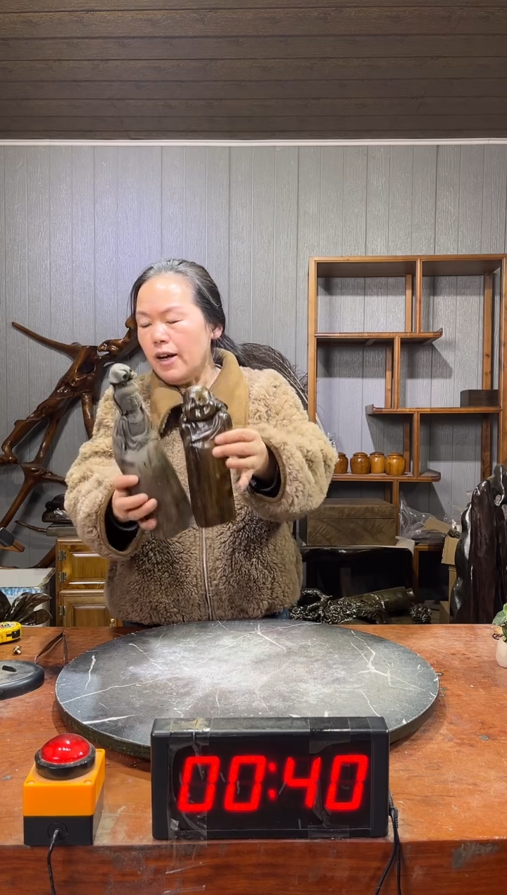 金丝楠飞****7阴沉木观音佛