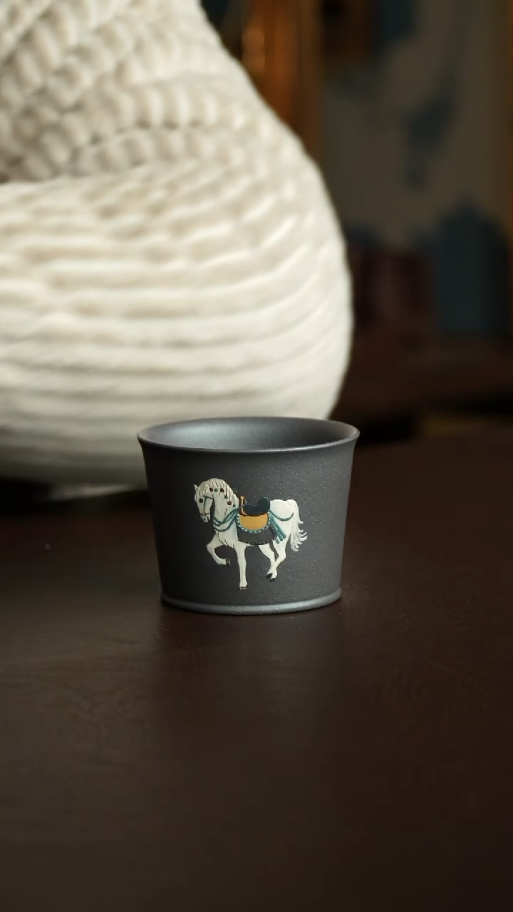 茶杯紫砂12号  小马如意杯 宜兴紫砂原矿作品