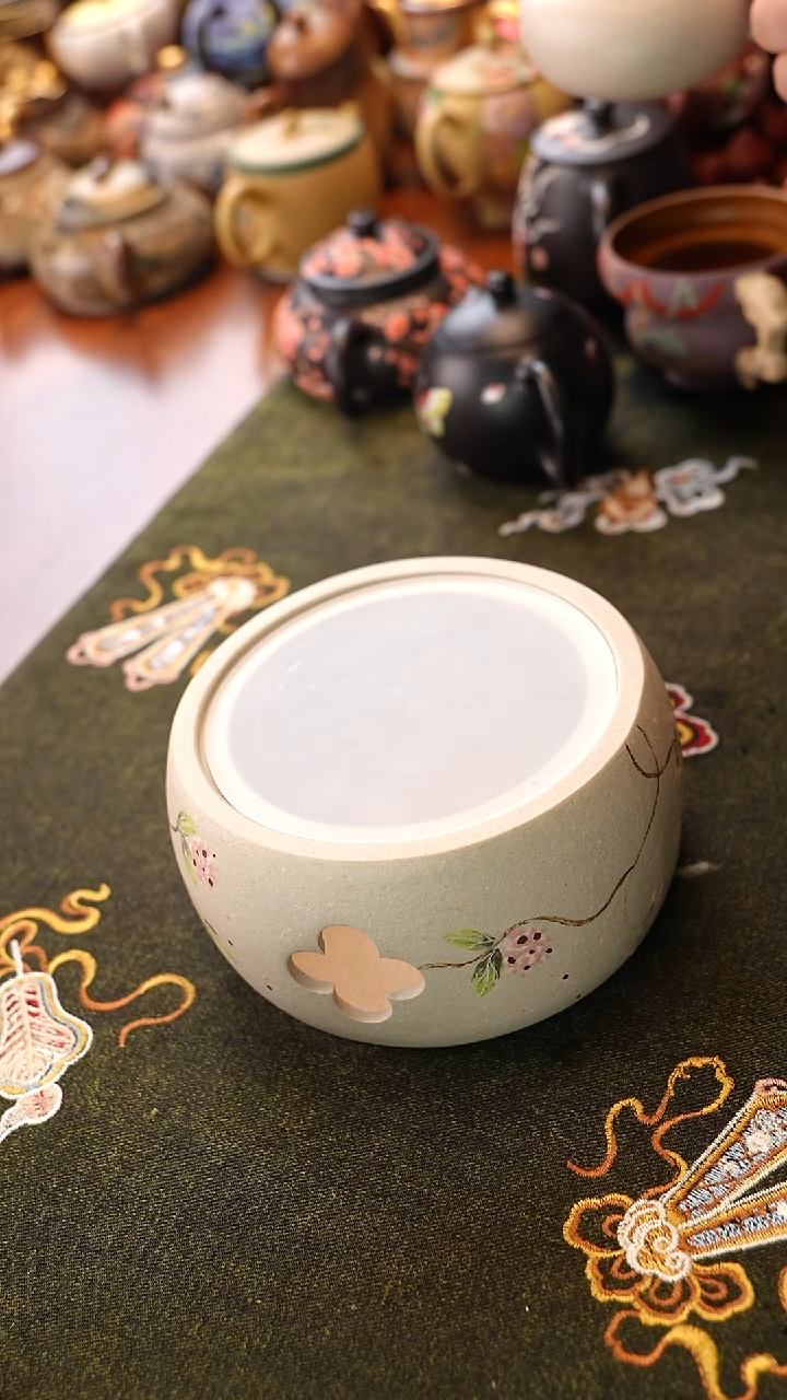 茶壶紫砂白玉段温茶炉