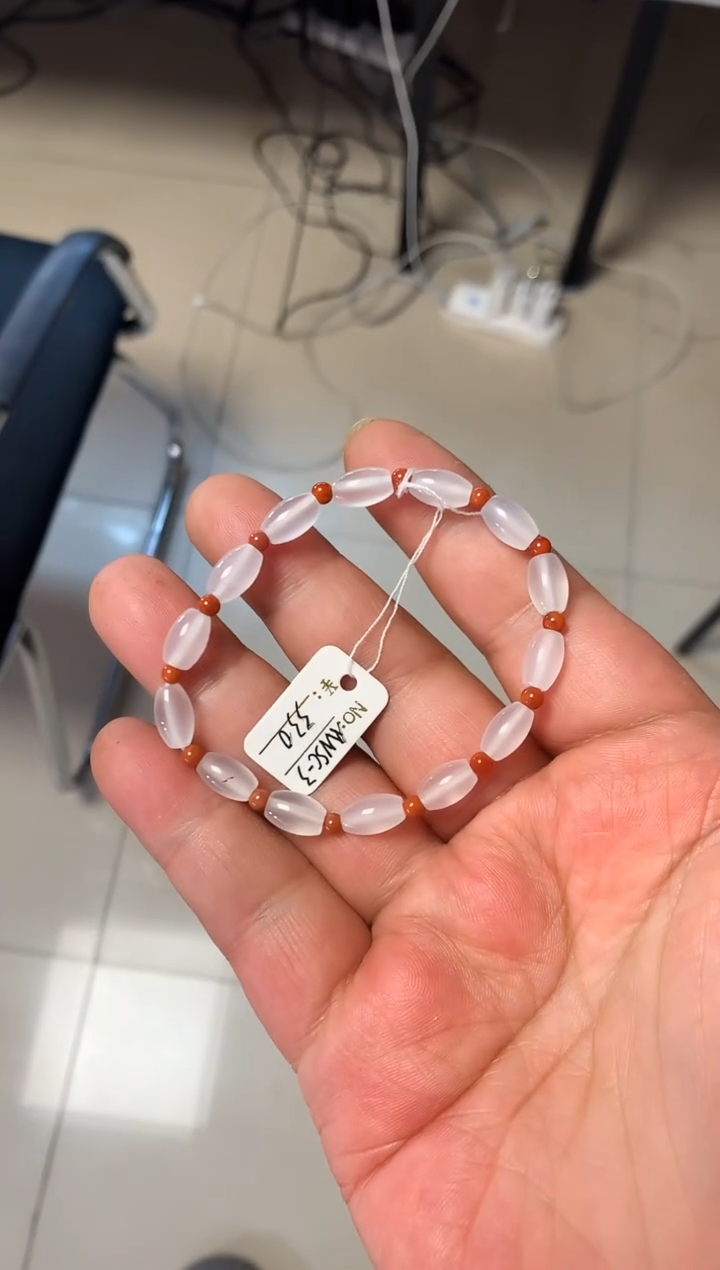 【闪购商品】玛瑙/玉髓手链未镶嵌南红单圈手串一条NHSC-3