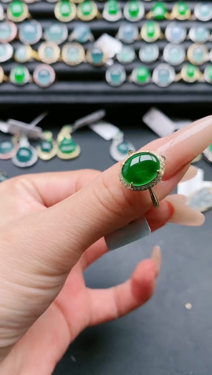 【闪购商品】翡翠戒指银S925镶嵌1111111111