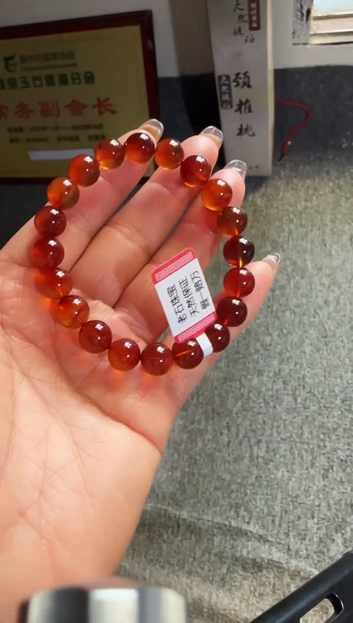 手串琥珀未镶嵌#34缅甸琥珀血珀手串9mm