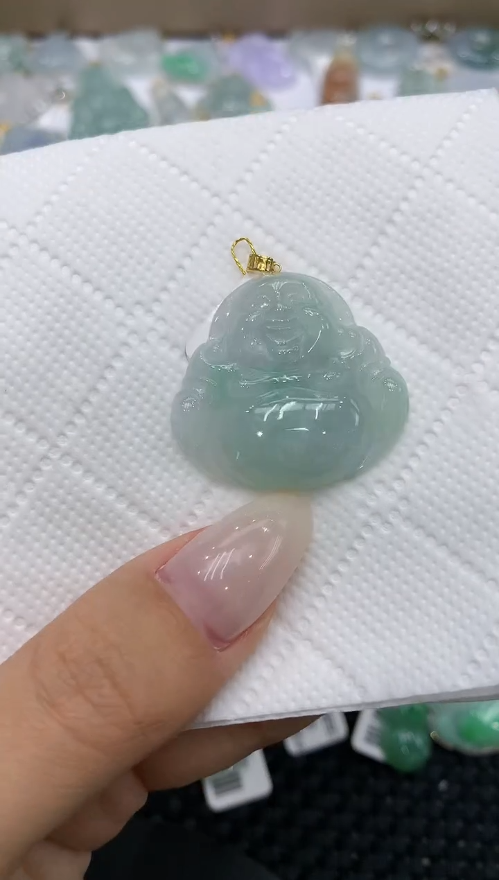 颈饰18K金镶嵌翡翠111111111111