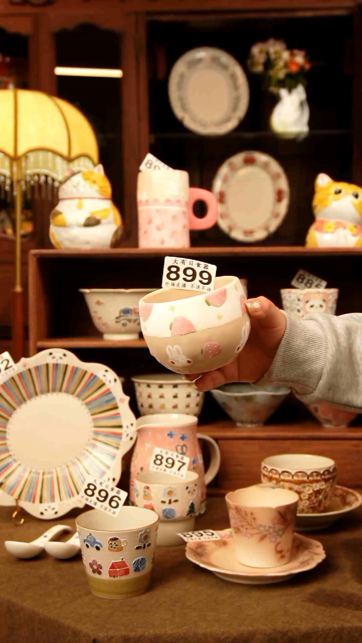 【闪购商品】其他cili纯手工陶瓷手握杯899号