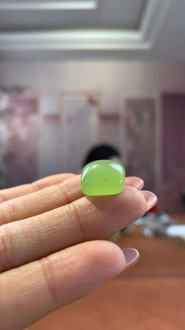 【闪购商品】和田玉戒面未镶嵌满翠戒面方形