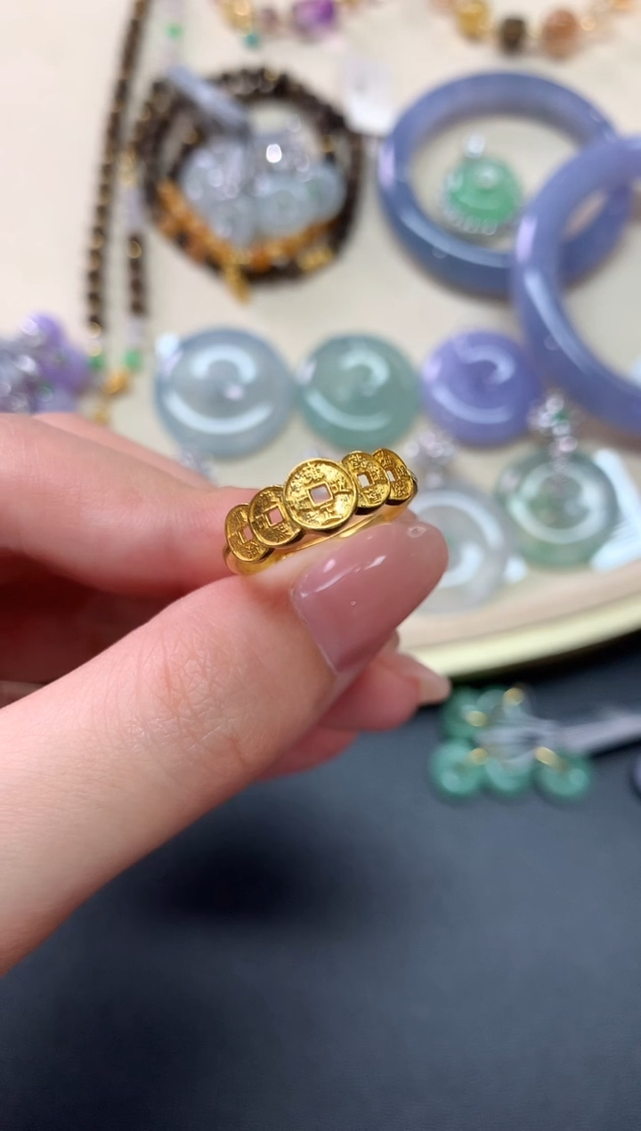 定制足金戒指/指环Y133|多样性发货一件2980