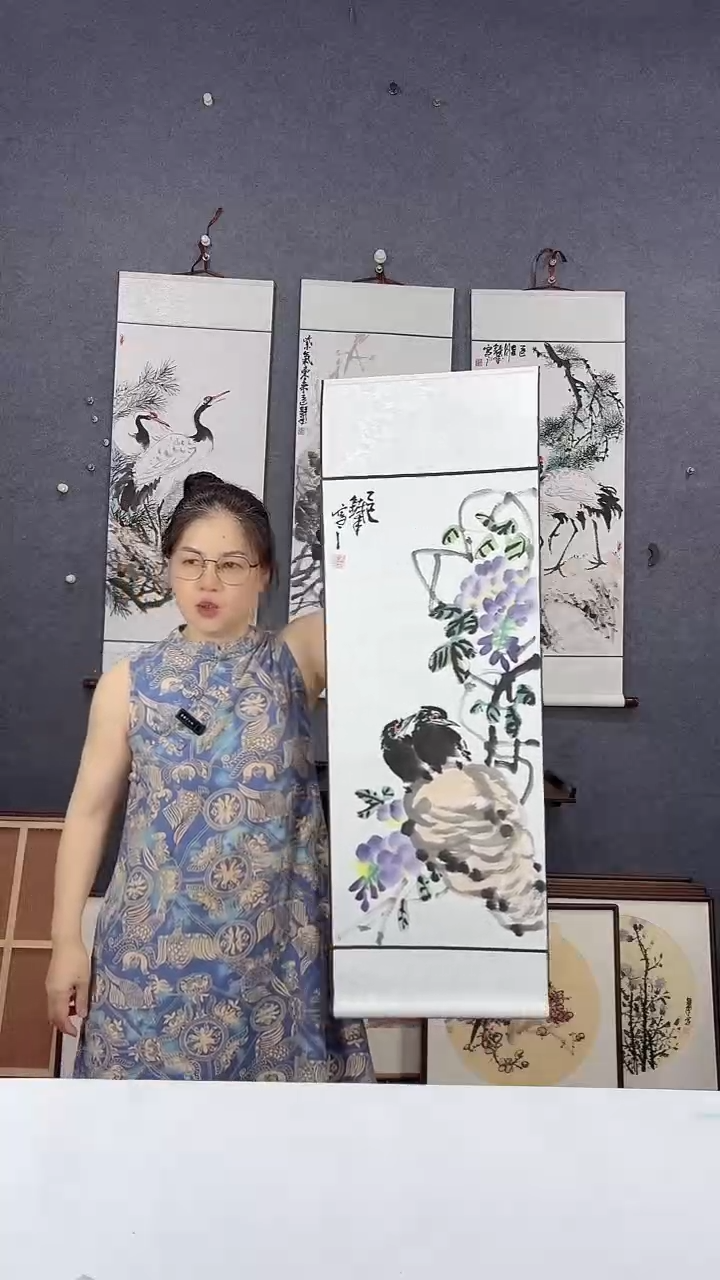 国画92*32吴铁成作品