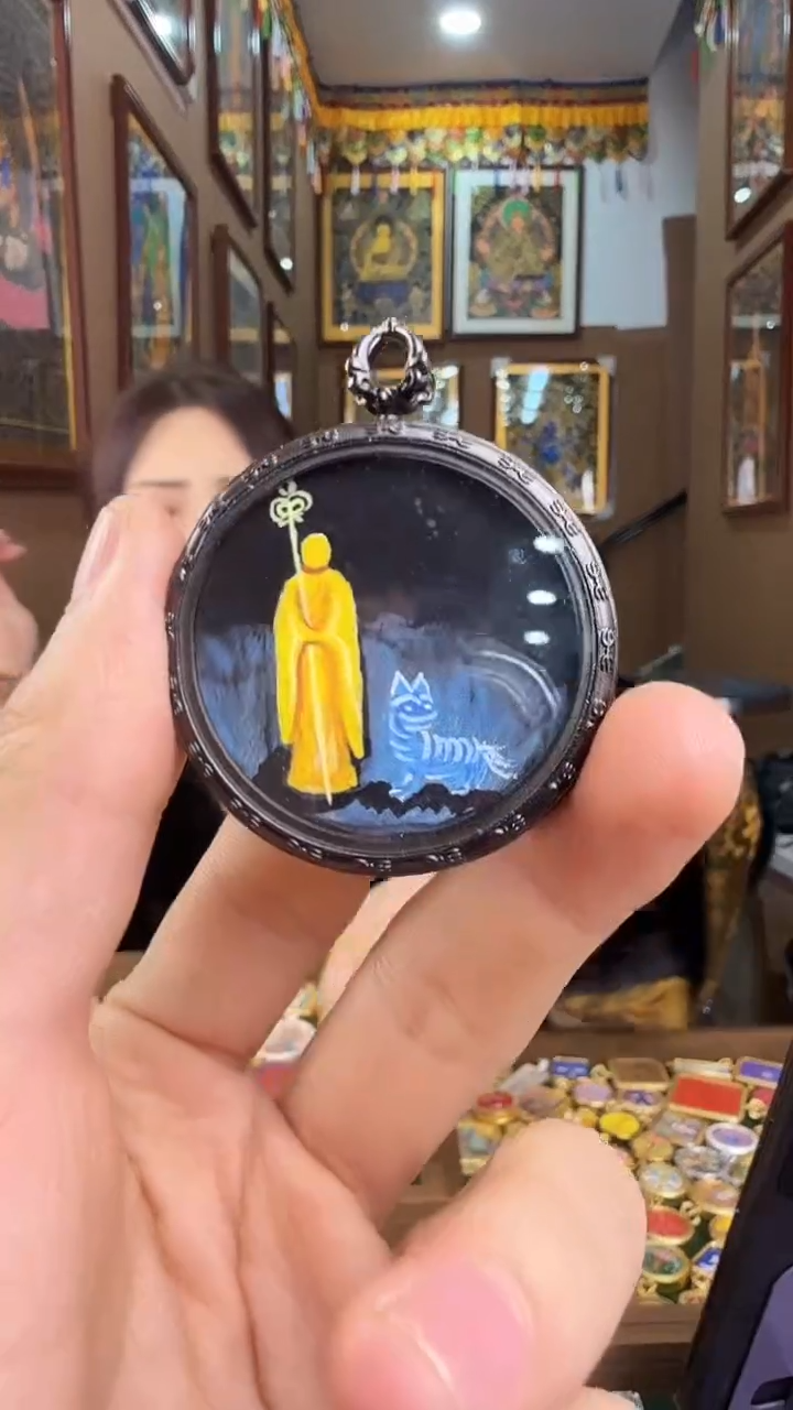 吊坠地藏王-纯手绘唐卡