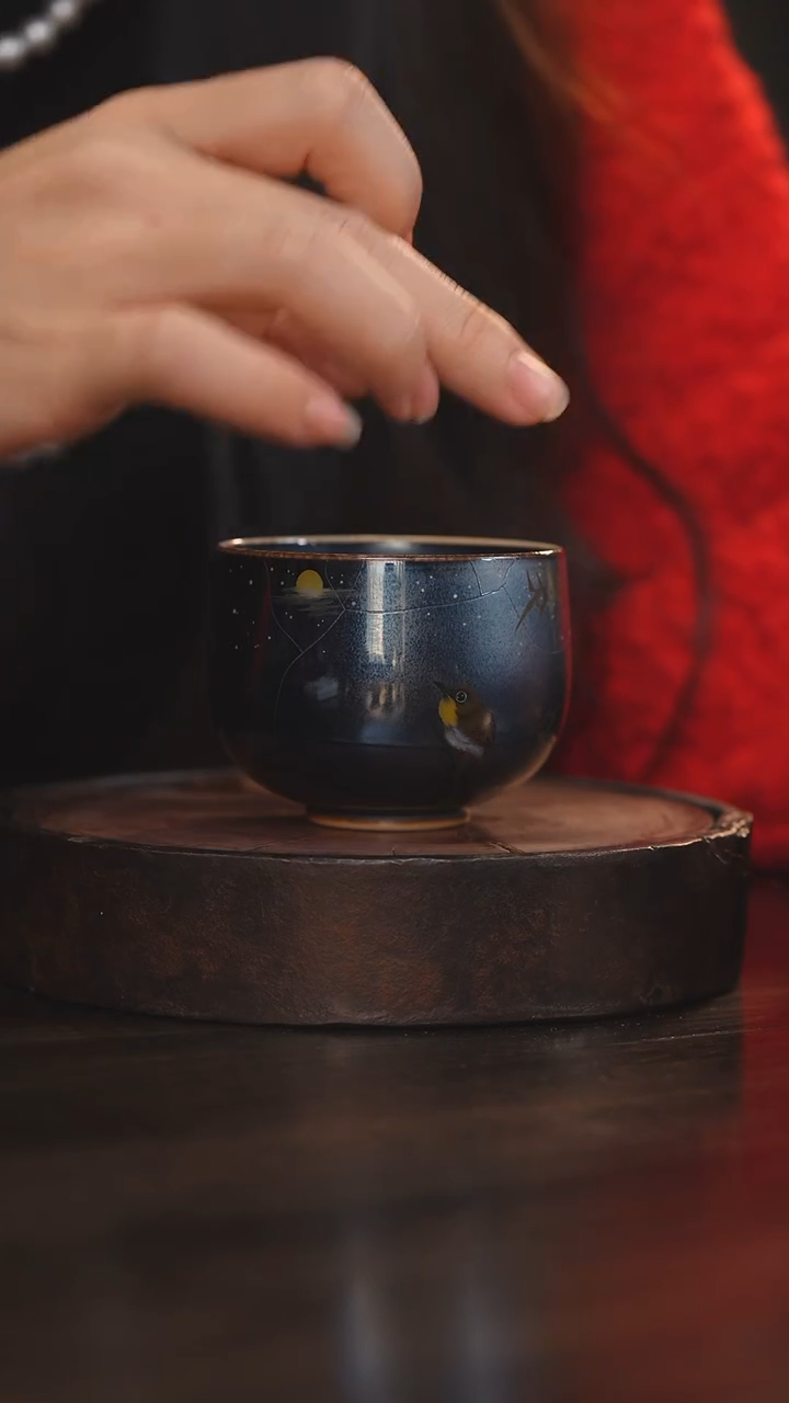 【闪购商品】杯76柴房陶瓷丨窑宝花鸟单杯