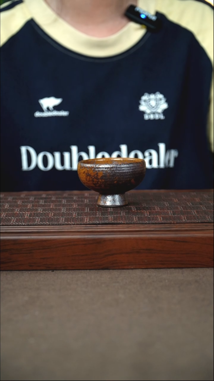 茶杯紫砂高脚柴烧主人杯