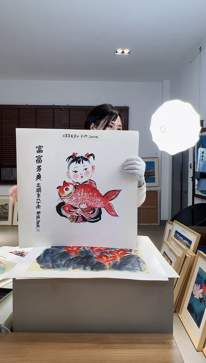 【闪购商品】版画耿玉琨限量作品亲签盖章版画S