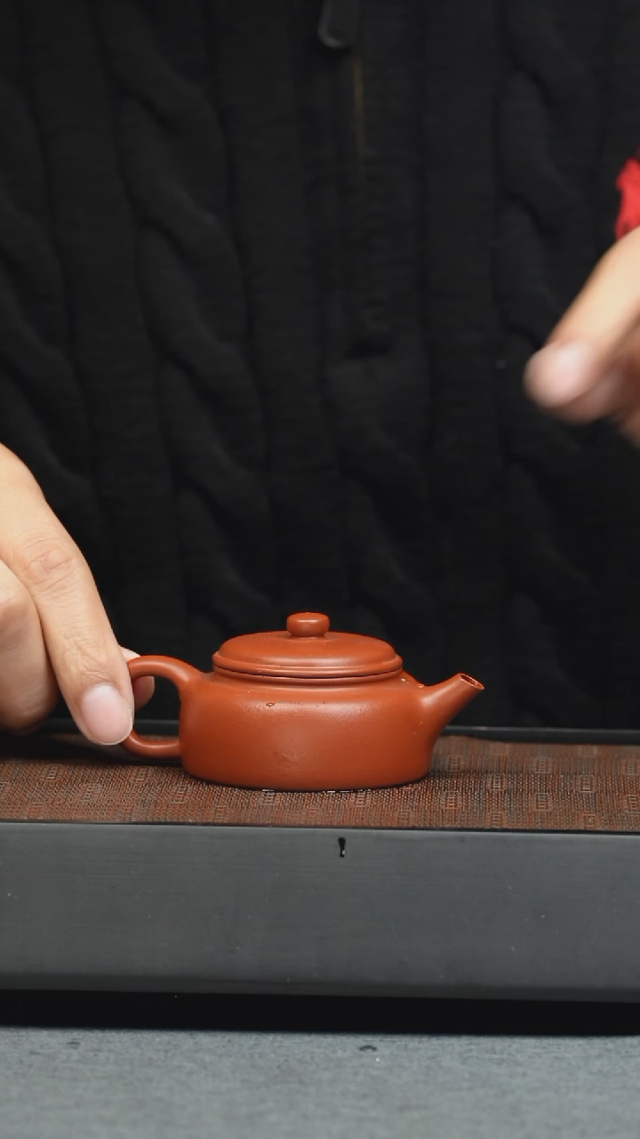 【闪购商品】紫砂茶壶五堂 大口扁钟-中秋月