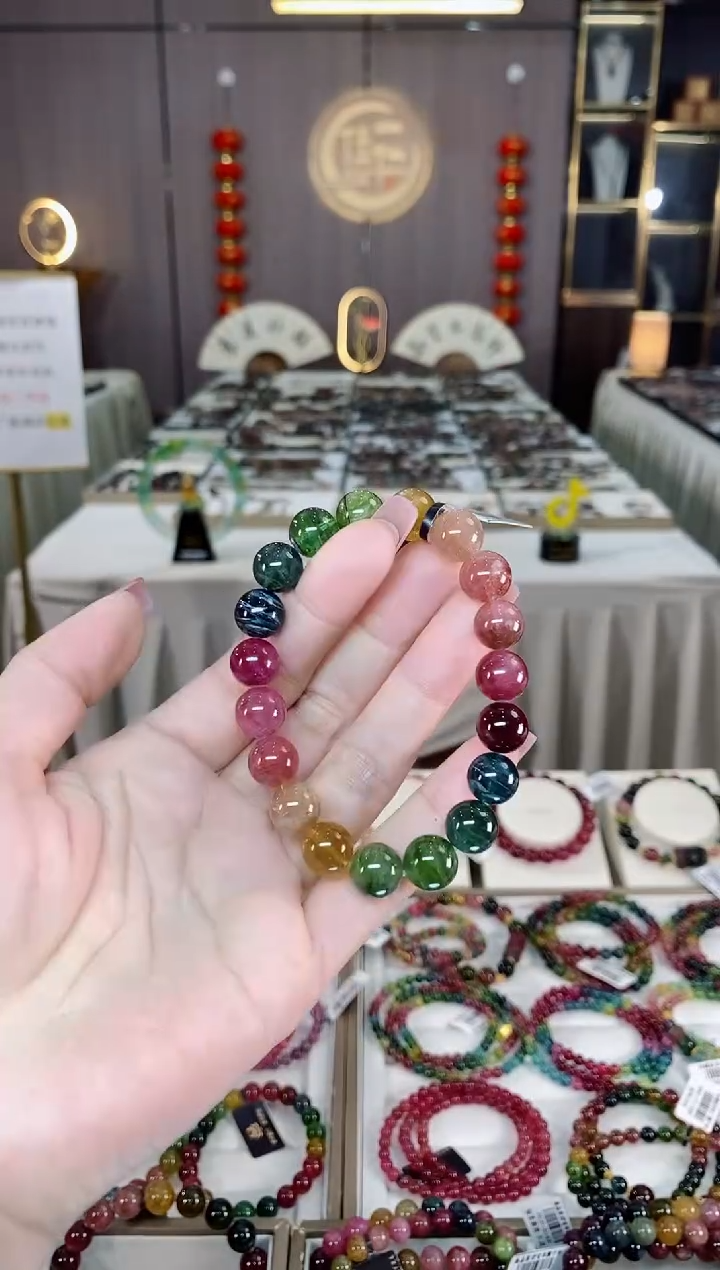 未镶嵌老矿碧玺单圈手串10mm+碧玺hon多样性发货一条