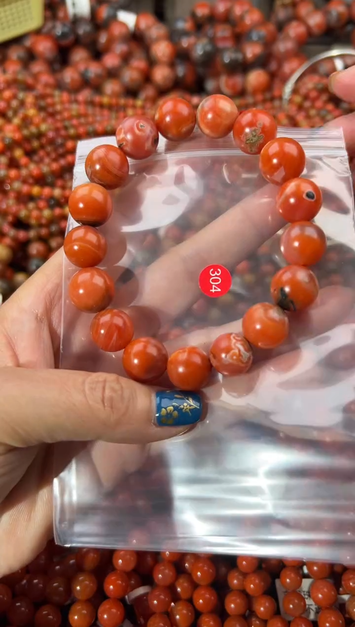 未镶嵌手串南红玛瑙13+