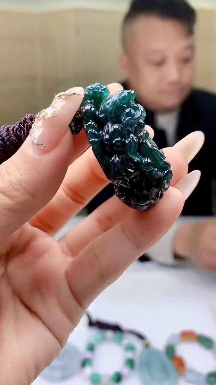 【闪购商品】定制翡翠未镶嵌4969ty-毛货挂件42