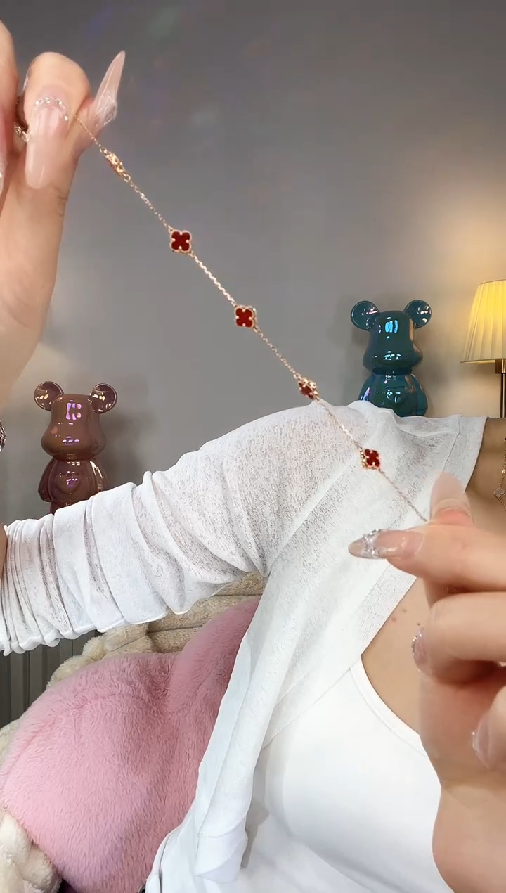 【闪购商品】玛瑙/玉髓手链18K金镶嵌手链