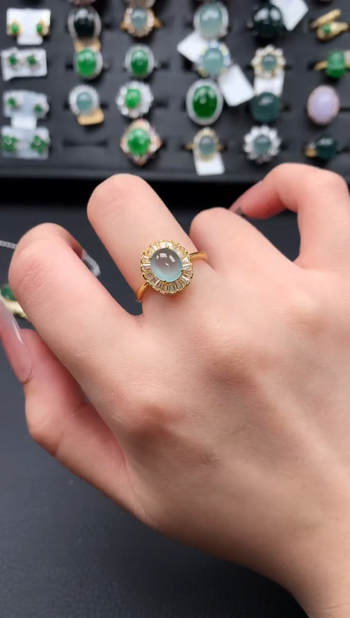 【闪购商品】翡翠戒指银S925镶嵌561241