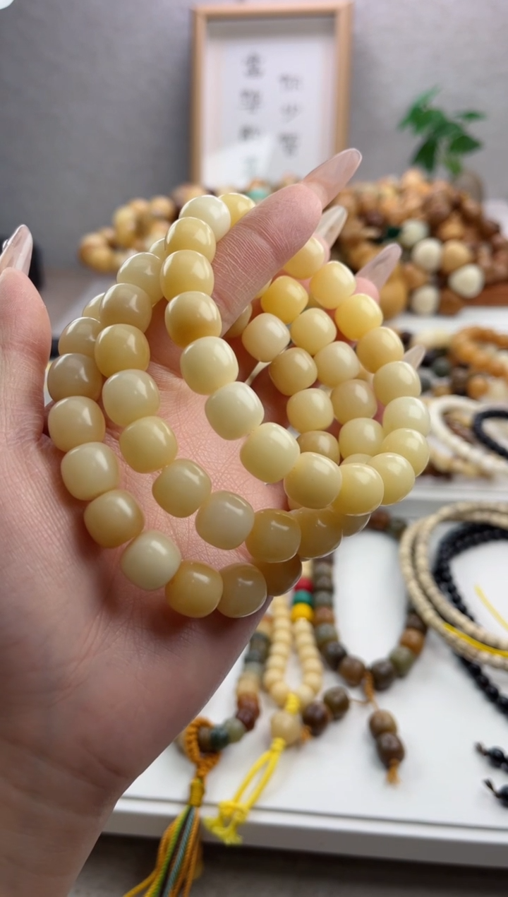 【闪购商品】菩提根/象牙果手串m799干磨桶珠10*11瑕疵不补