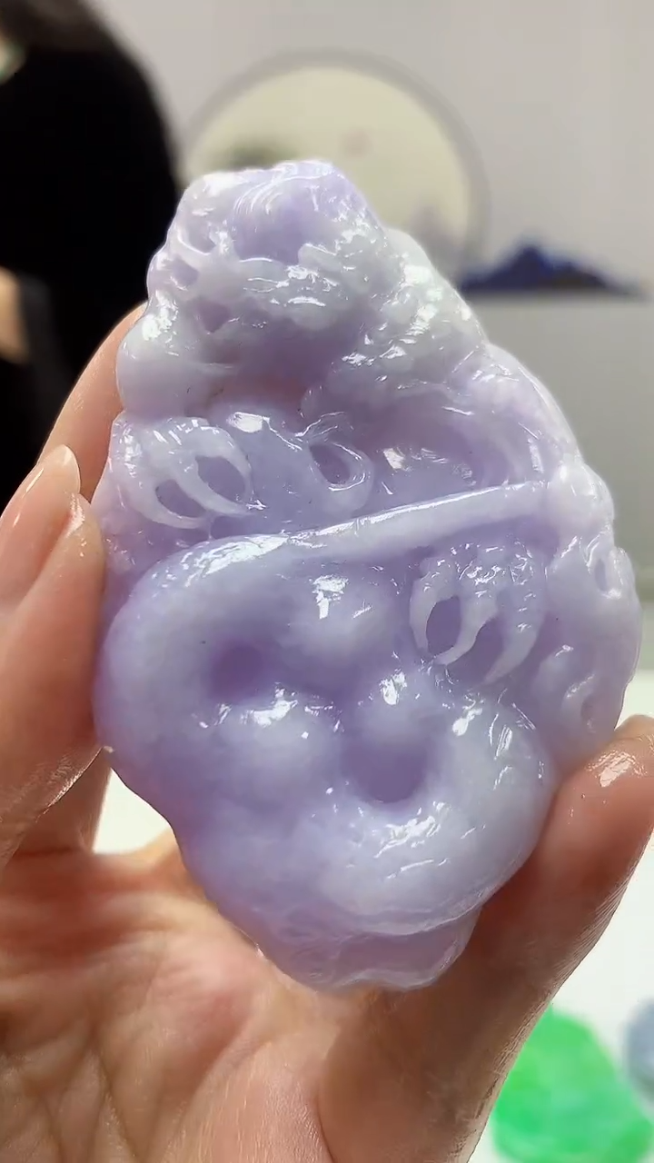 【闪购商品】定制翡翠未镶嵌4829ms-毛货挂件210