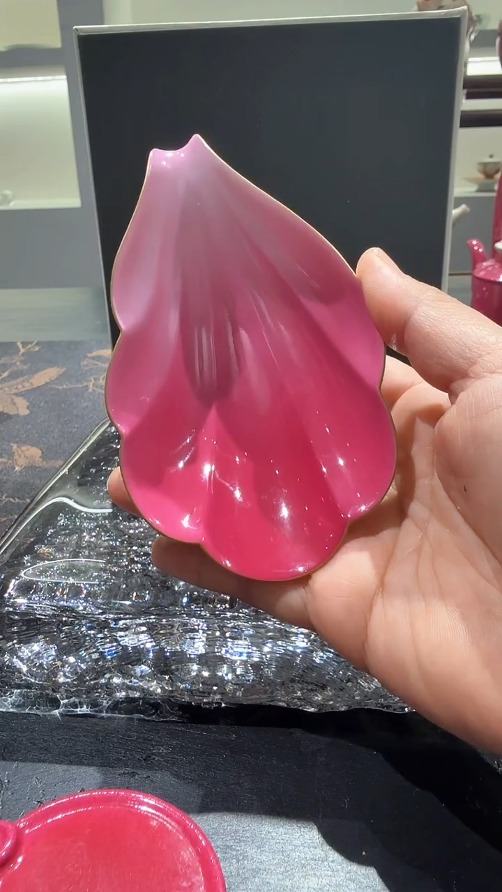 【闪购商品】原创渐变胭脂红陶瓷茶则