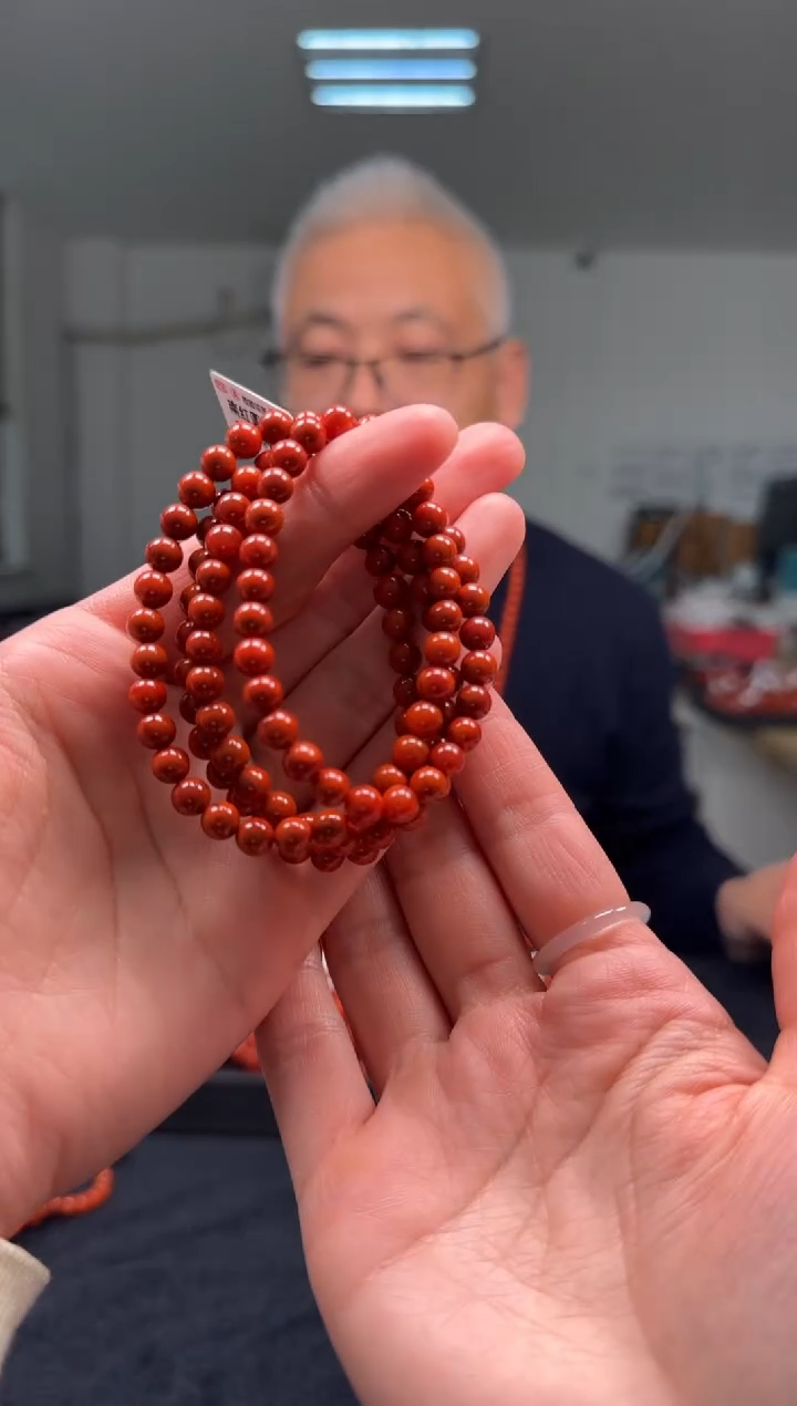 【闪购商品】南红玛瑙6mm瓦西珠链圆珠未镶嵌多样性发一件