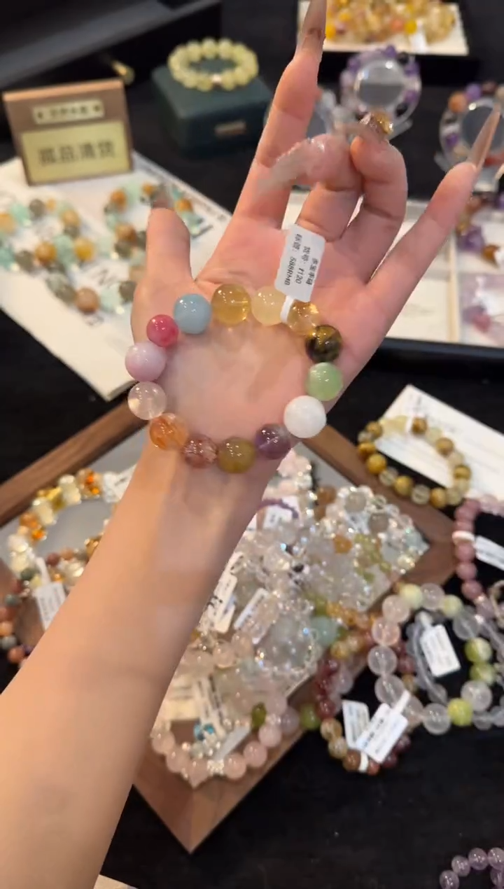 合金手链水晶多宝f120