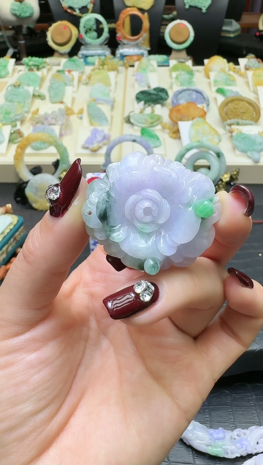 【闪购商品】翡翠颈饰未镶嵌天然翡翠小花