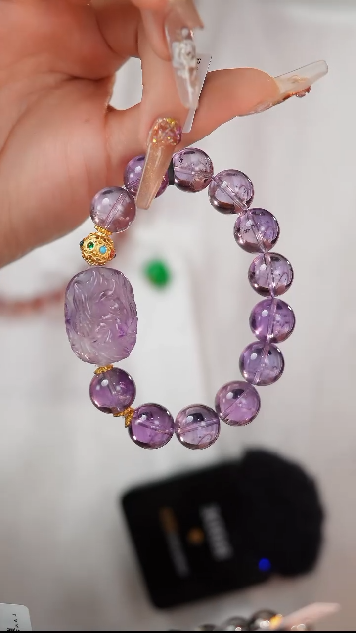 【闪购商品】水晶手串未镶嵌E1510X 巴西紫水晶狐手串