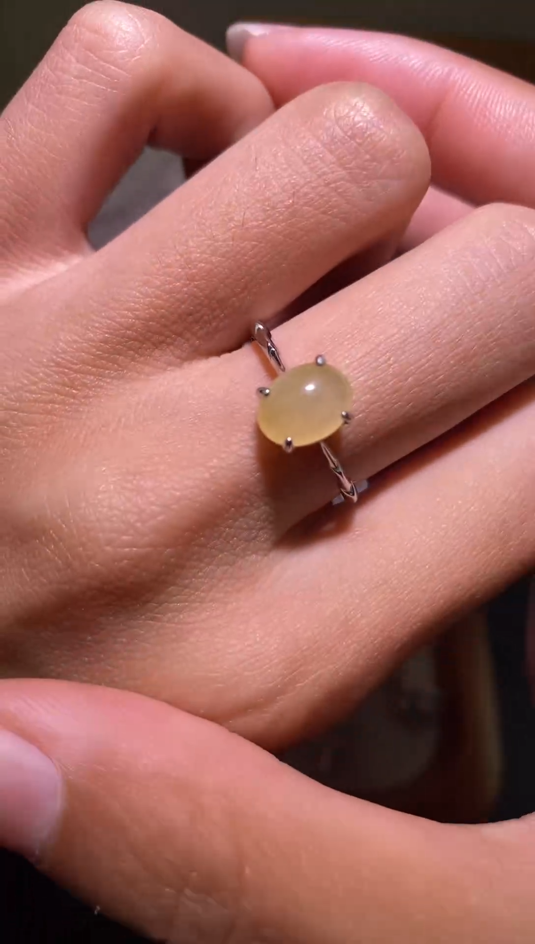 银S925镶嵌戒指翡翠022