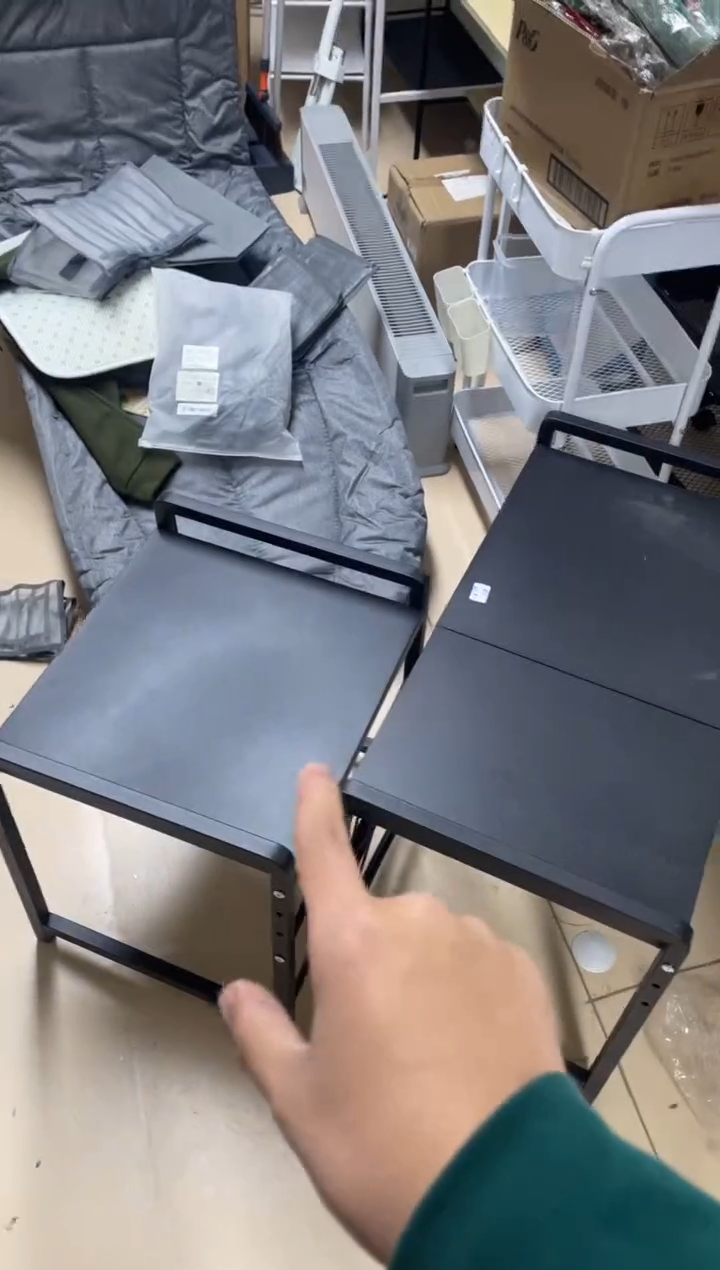 合金微波炉置物架可伸缩40-75厘米承重200斤