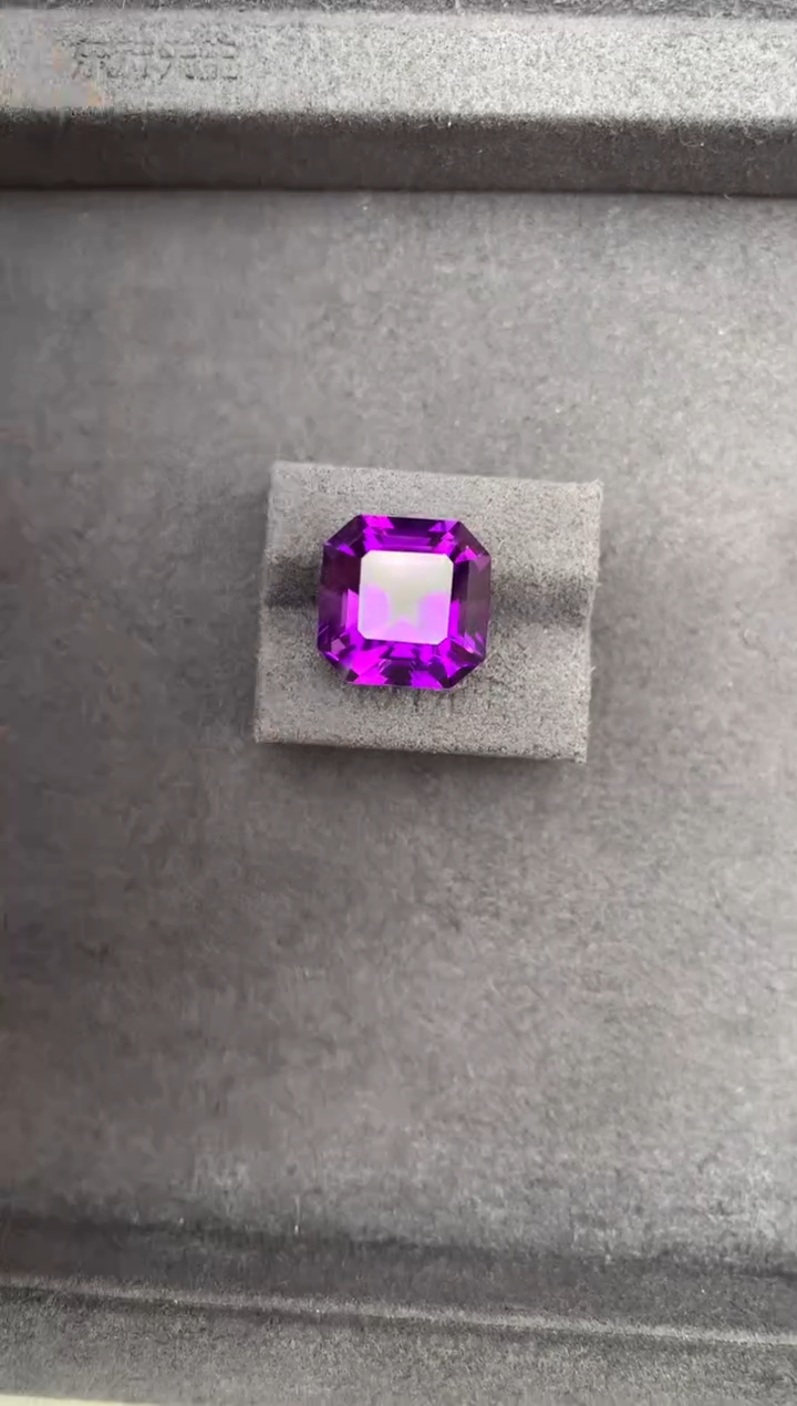 未镶嵌珠宝半成品紫晶13.5ct紫水晶 GE 定制