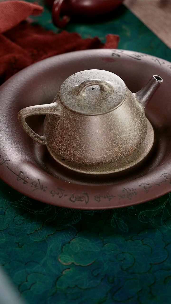茶壶紫砂陈老师高温老青段石瓢