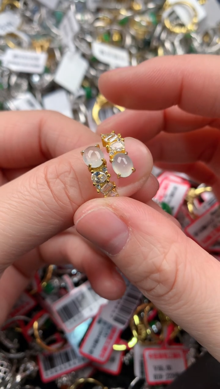 银S925镶嵌戒指翡翠777   7