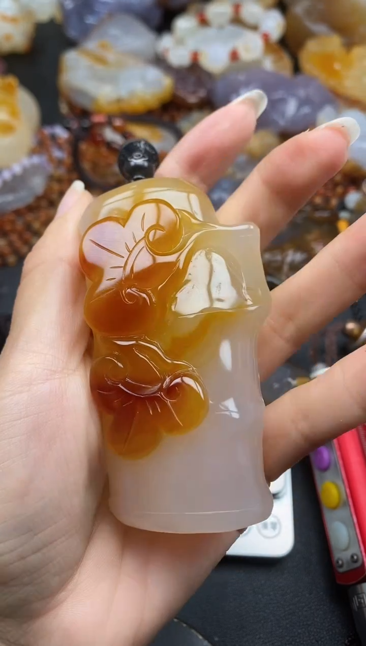 未镶嵌1玛瑙/玉髓玩*成ll