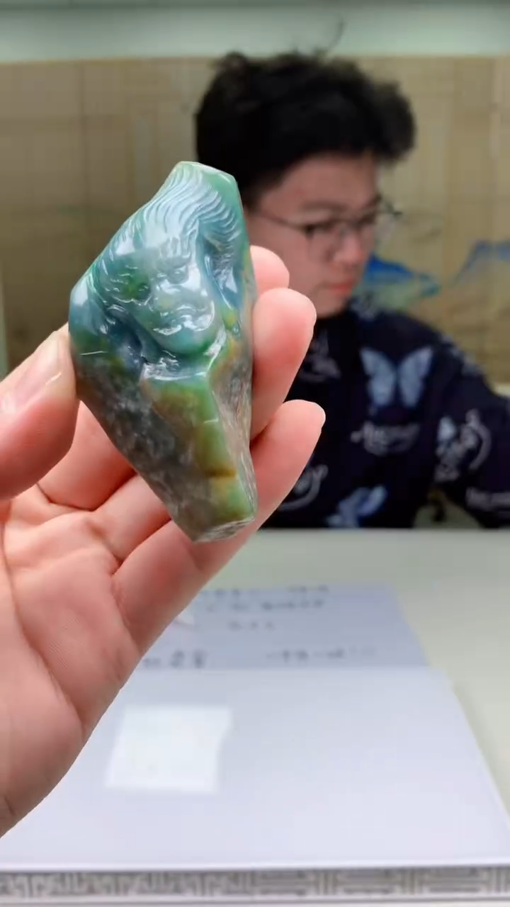 【闪购商品】定制翡翠未镶嵌4688bb-毛货挂件19