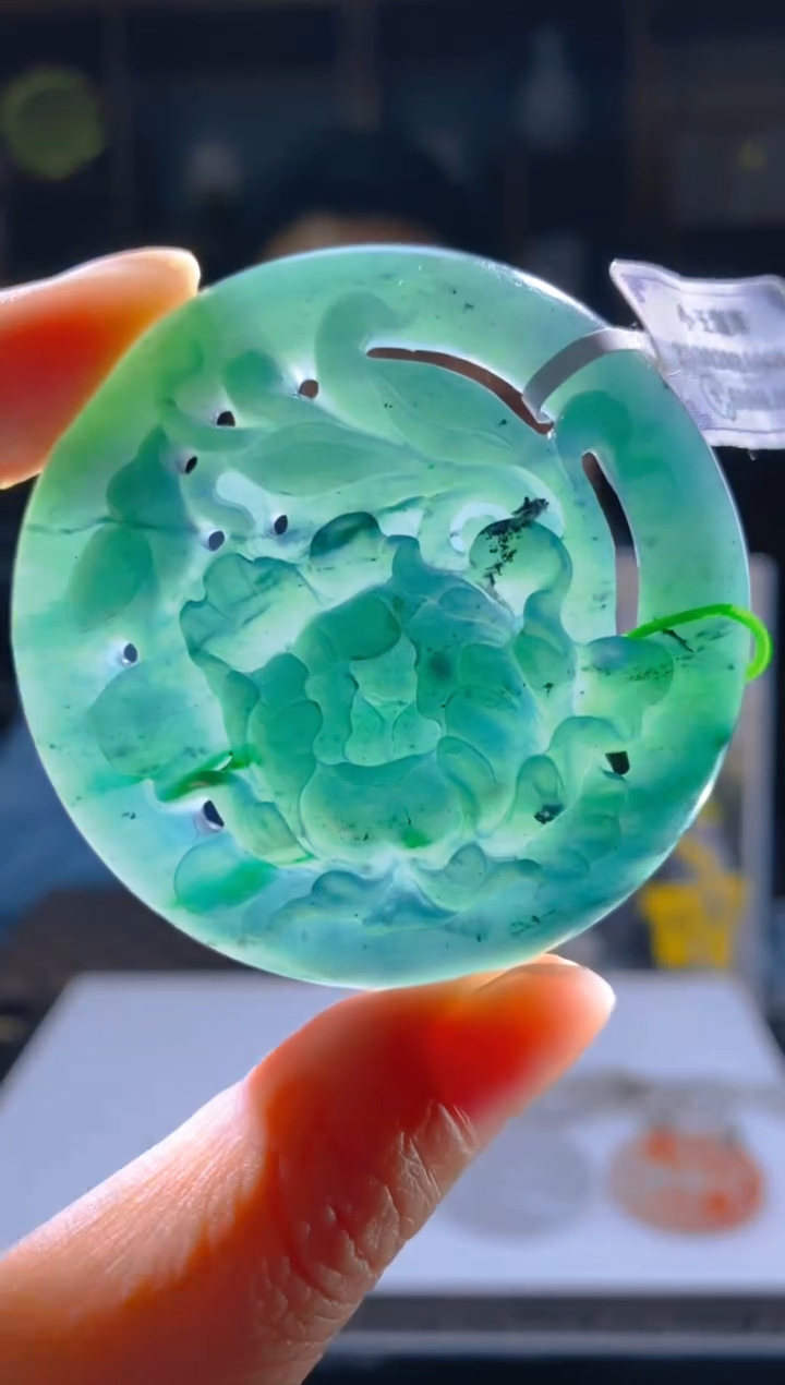 定制翡翠未镶嵌LL翡翠吊坠24-WZ22