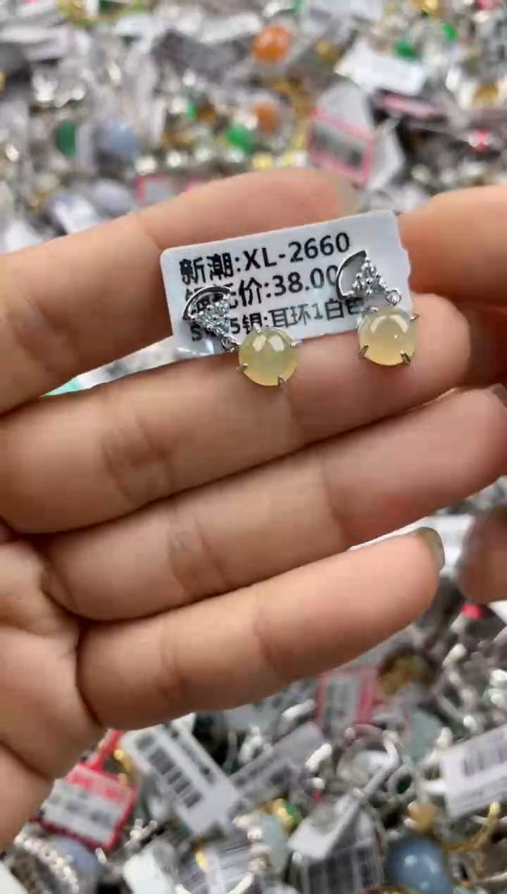 银S925镶嵌戒指翡翠333---1