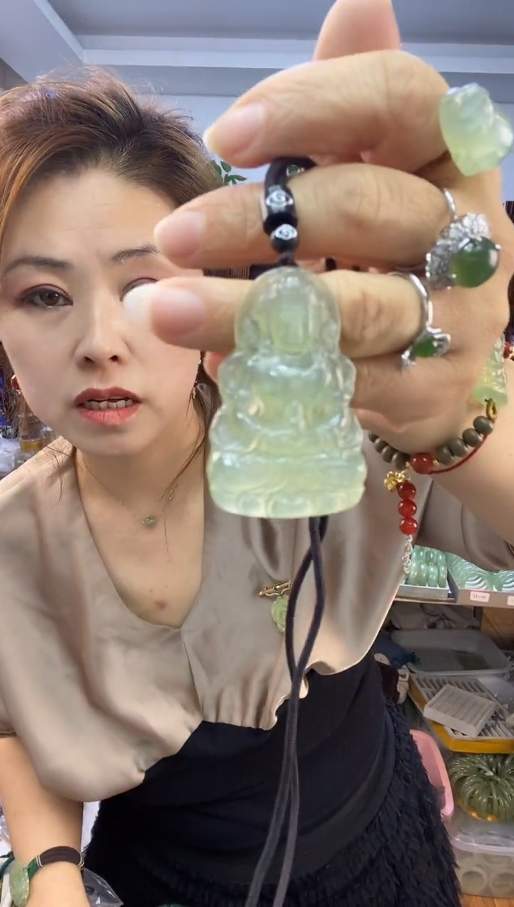 未镶嵌蛇纹石玉度母惠*多样性随机发一